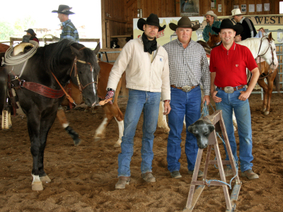 Von links nach rechts: Diggger, Dieter, Terry Mc Cutcheon und ein weiterer Cowboy